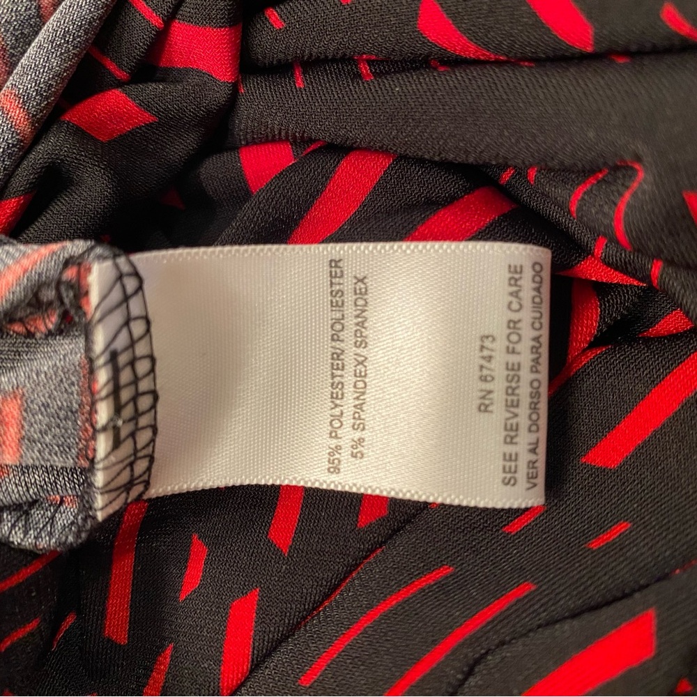 Danny & Nicole Black Dress with Red Stripes - Picture 7 of 13